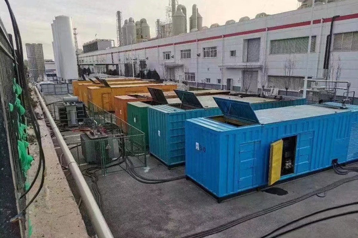 桥西发电机租赁施工现场